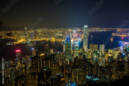 Scenic view of Hong Kong, Victoria Peak. © marintra