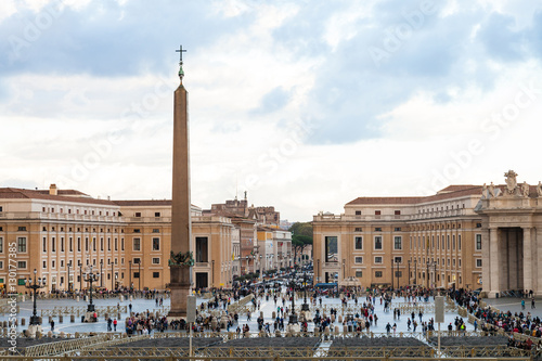 Saint Peter's Square with obelisk in Vatican
