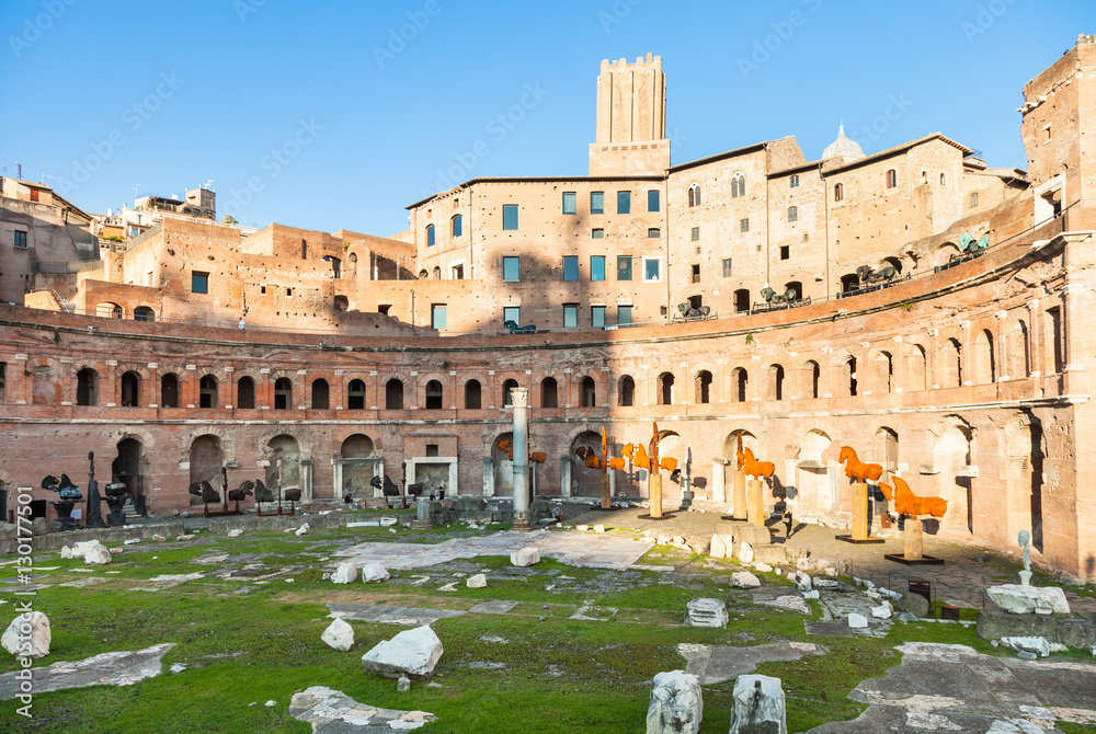 Trajan market of Trajan's Forum in Rome city