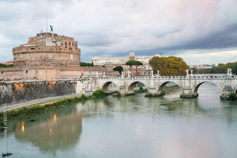 Tiber River, Castle of the Holy Angel in Rome