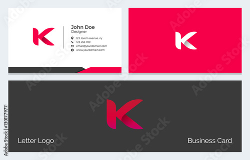 K Alphabet Letter Creative Polygonal Abstract vector logo