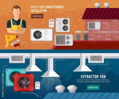 Installation of air conditioners, split system