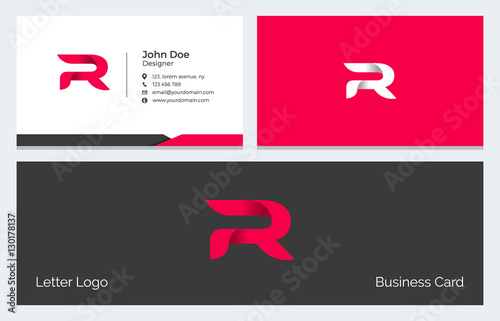R Alphabet Letter Creative Polygonal Abstract vector logo