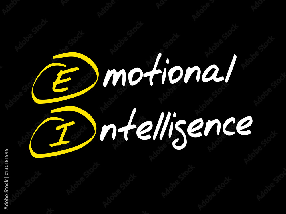 EI - Emotional Intelligence, acronym business concept EI - Emotional Intelligence, acronym business concept