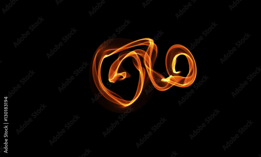 Colored Light Energy Streak on Black Background Colored Light Energy Streak on Black Background