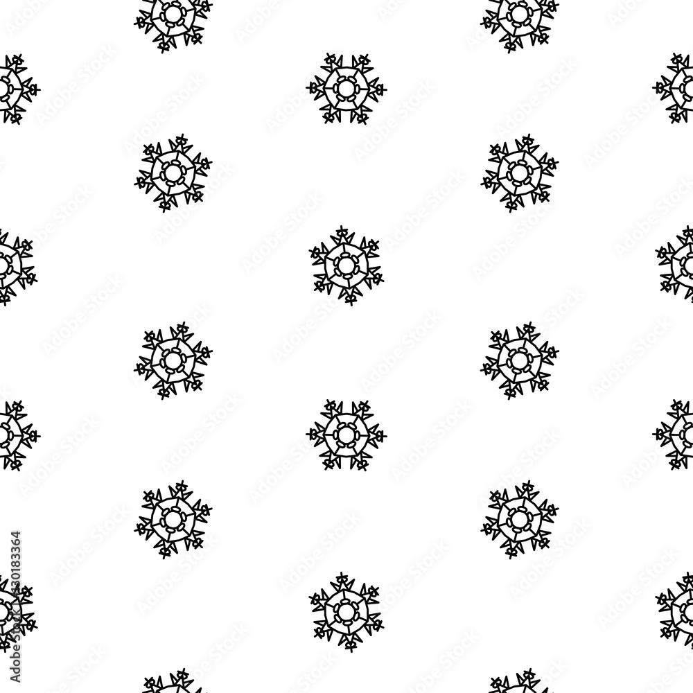 Seamless pattern snowflakes abstract isolation, winter element for design Seamless pattern snowflakes abstract isolation, winter element for design