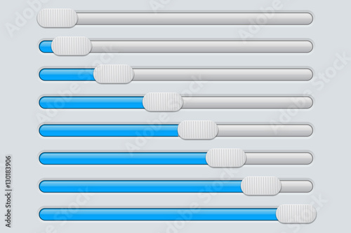 Blue slider bar. User interface control panel