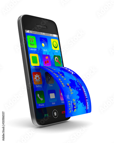 phone and credit card on wh...