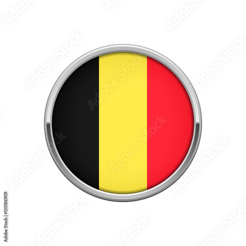 Round silver badge with Belgian flag Free Download Round silver badge with Belgian flag - GFXLoad