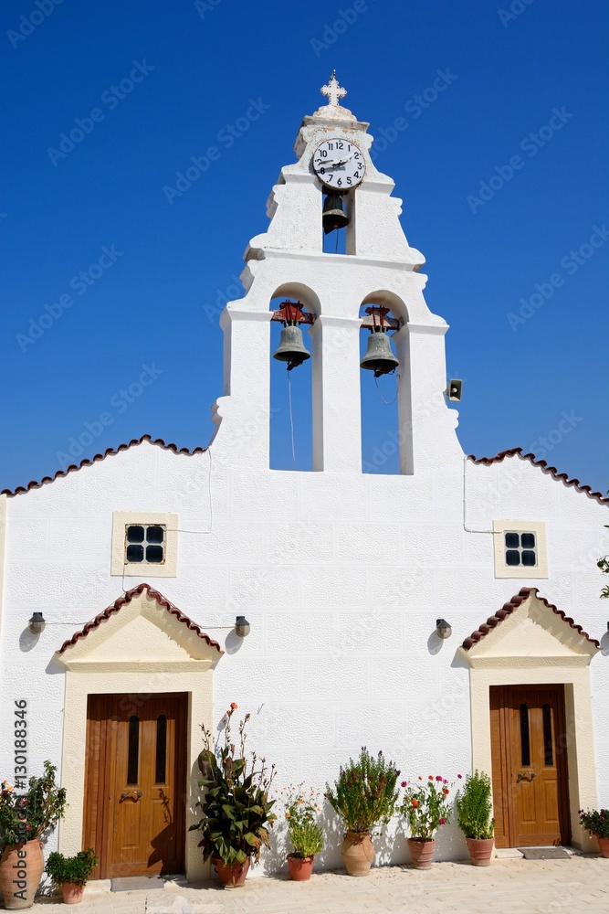 View of the village church, Margarites, Crete.