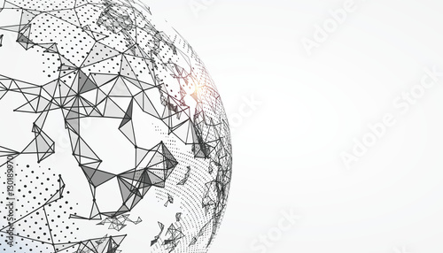 World map point, line, composition, representing the global, Global network connection,international meaning.