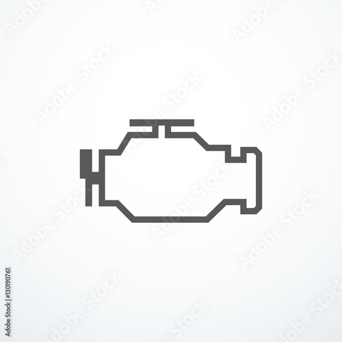 Vector check engine icon