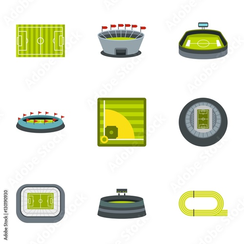 Championship icons set. Flat illustration of 9 championship vector icons for web