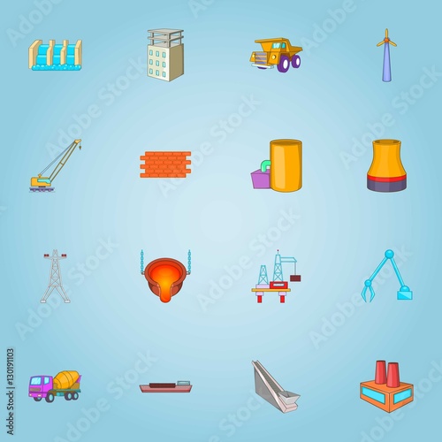 Obraz na plátně Production icons set