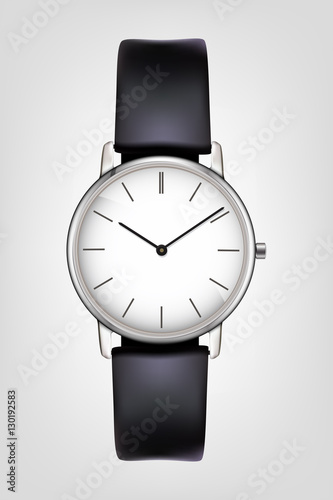 Vector wristwatch. Accessories. Business. Time.