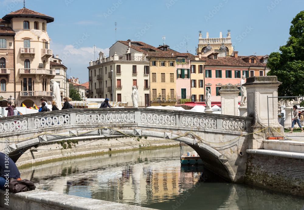Bridge on Piazza Prato della Valle, Padua, Italy.