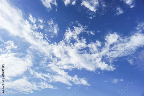 Fototapeta Naklejka Na Ścianę i Meble -  dark blue sky with some white clouds in daylight