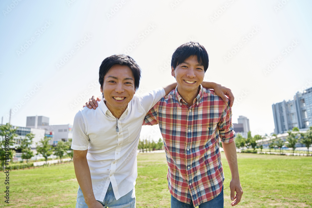 仲の良い男友達 Stock 写真 | Adobe Stock