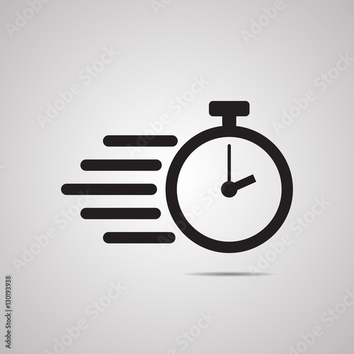 Векторная иллюстрация иконка простой символ плоский для веб time таймер секундомер часы