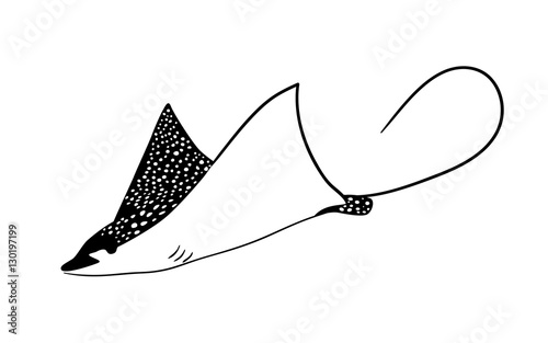 stingray icon. ocean animal