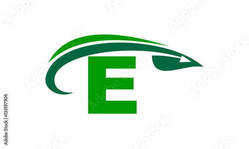 Swoosh Leaf Initial E