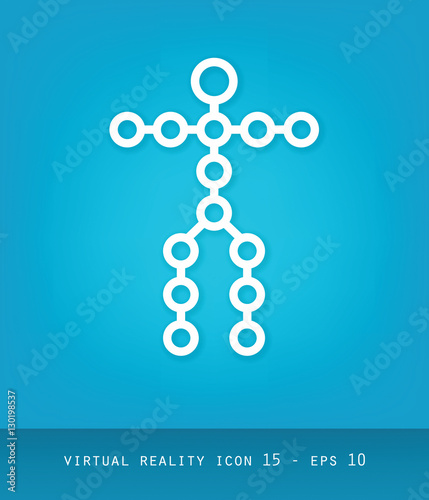 Mensch Figur Sinnbild, Vektor Icon aus Set zu virtuelle Realitä