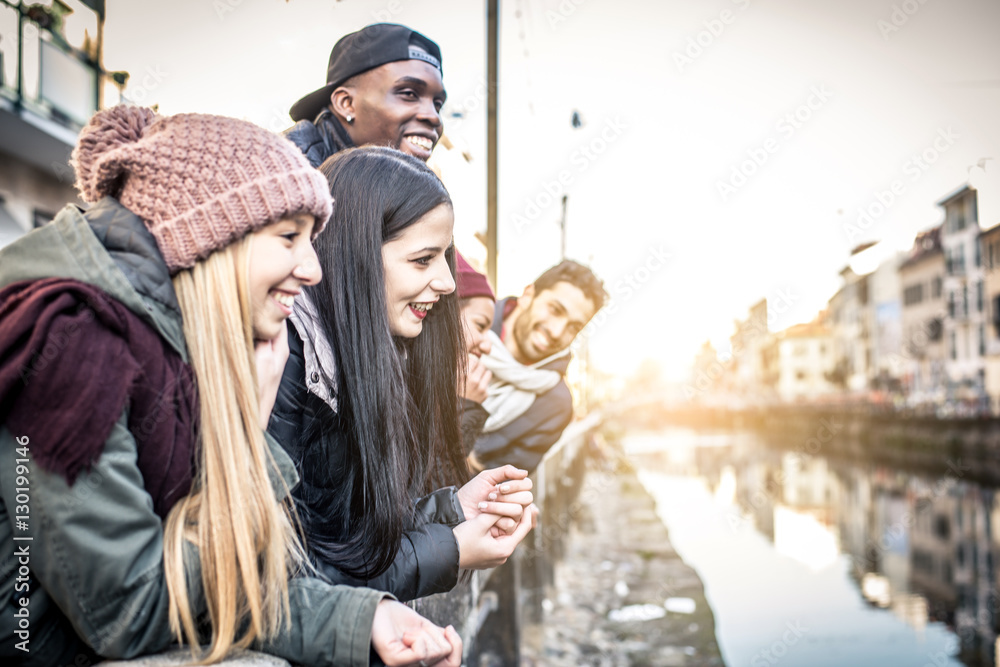 Fototapeta premium Friends bonding outdoors