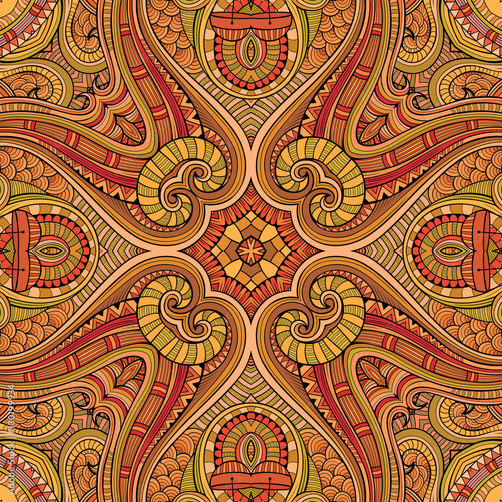 Abstract vector decorative ethnic floral seamless pattern Abstract vector decorative ethnic floral seamless pattern