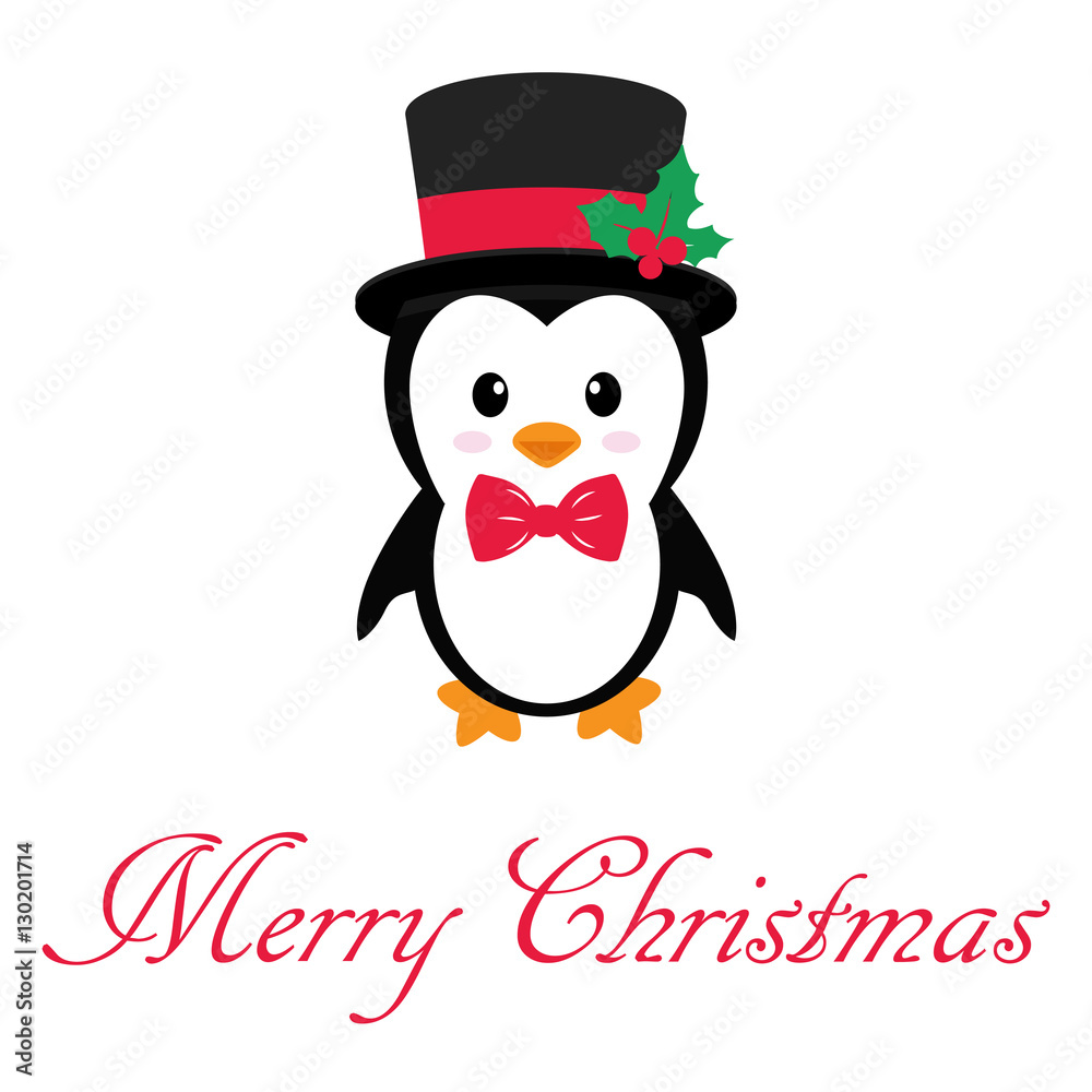 cute penguin with text on a white background