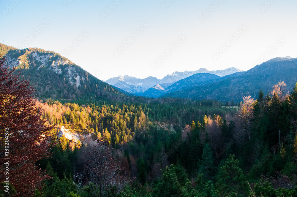 Mountain park wildlife reserve Karwendel in Alps Europe Austria