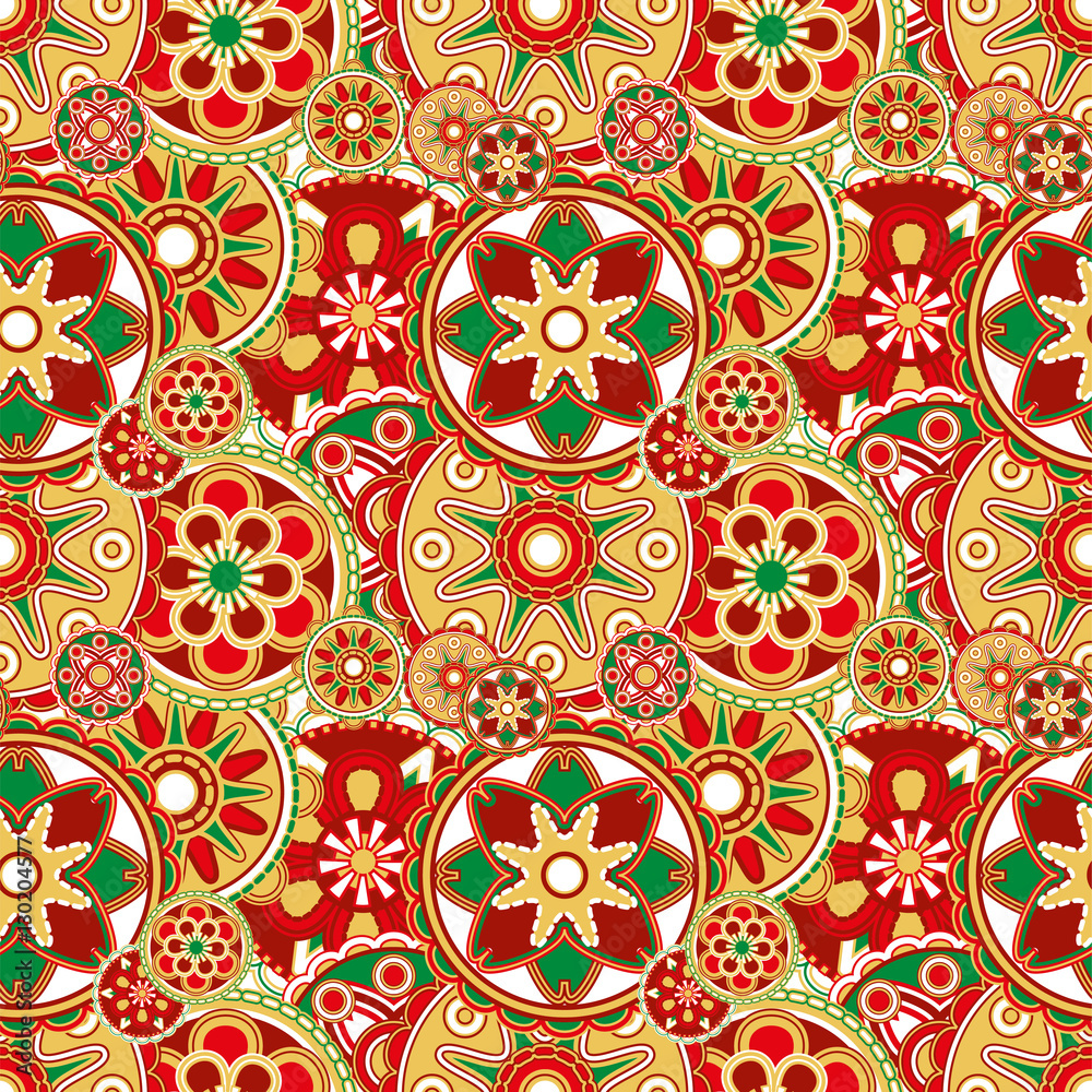 Mandala abstract seamless pattern