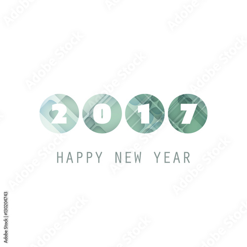 Free Download  Simple Green and White New Year Card, Cover or Background Design Template - 2017  - GFXLoad