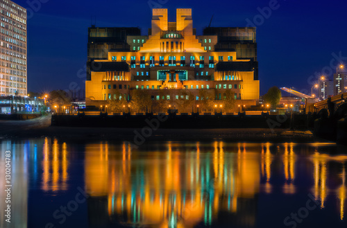 Exterior of Secret Intelligence Service (SIS, MI6) building in London
