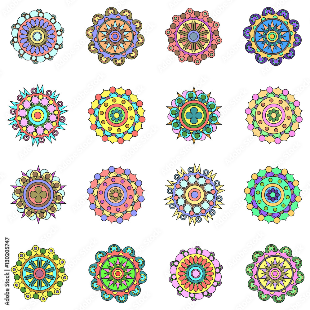 Mandala isolated set Mandala isolated set