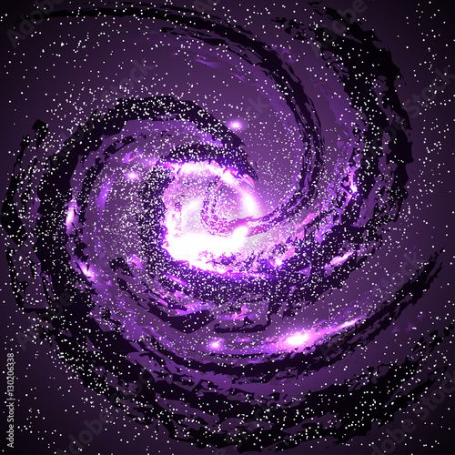 Image of galaxies, nebulae, cosmos, and effect tunnel spiral galaxy