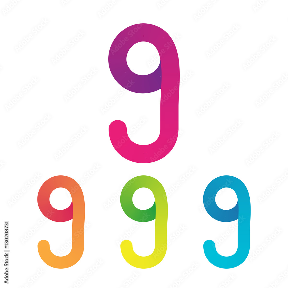 Letter G vector unusual bold rounded font. Gradient Letter G vector unusual bold rounded font. Gradient