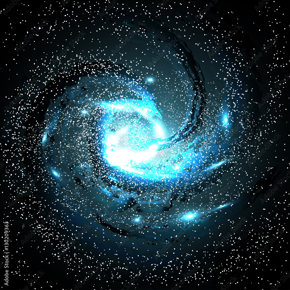 Obraz premium Image of galaxies, nebulae, cosmos, and effect tunnel spiral galaxy