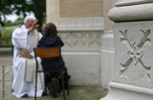 Holy confession, Ars-sur-Formans, Ain, France photo