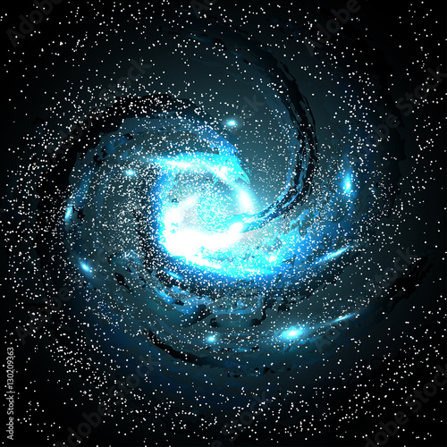 Image of galaxies, nebulae, cosmos, and effect tunnel spiral galaxy
