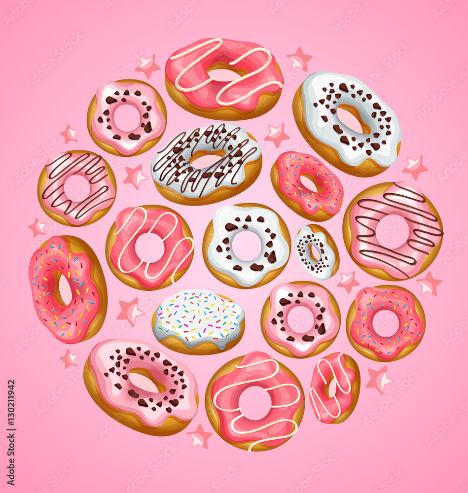 Doughnut Elements : Vector Illustration Doughnut Elements : Vector Illustration