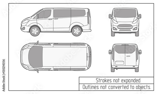 car van drawing outlines not converted to objects