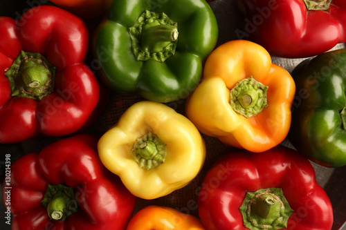 Colorful bell peppers background