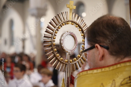 Catholic procession, Villemomble, Seine-Saint-Denis, France photo