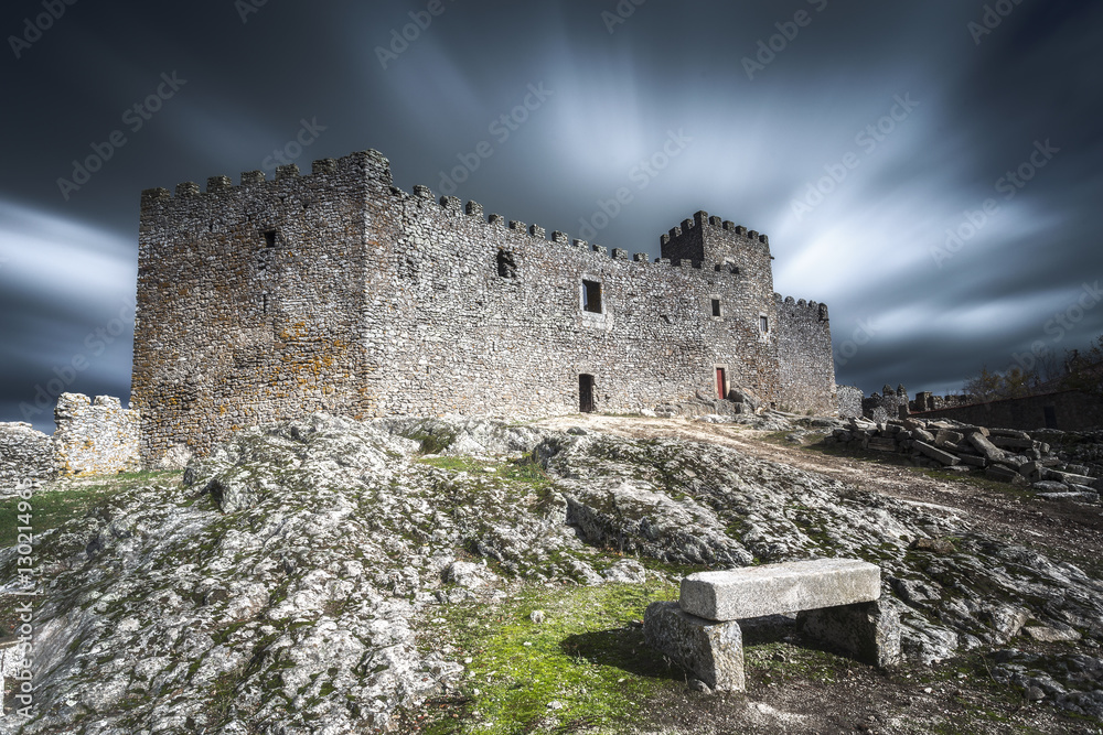 Castle of Montanchez. Extremadura. Spain,