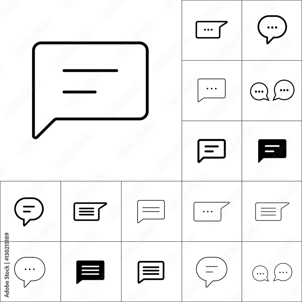 thin line chat, speech, comment, chatting icon on white backgrou thin line chat, speech, comment, chatting icon on white backgrou