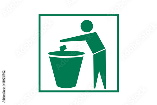 Poubelle verte de recyclage