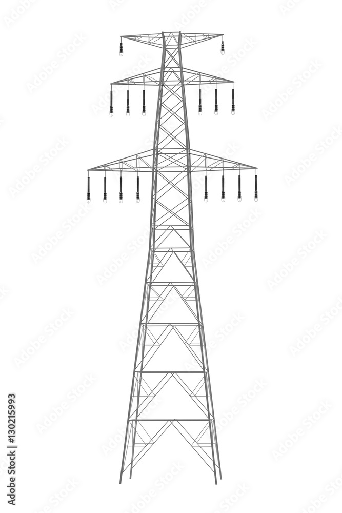 realistic 3d render of electric line realistic 3d render of electric line