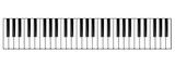 Vector illustration. Musical flat background. Piano key, keyboard. Melody. Instrument.