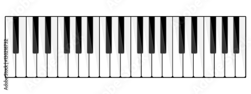 Vector illustration. Musical flat background. Piano key  keyboard. Melody. Instrument.