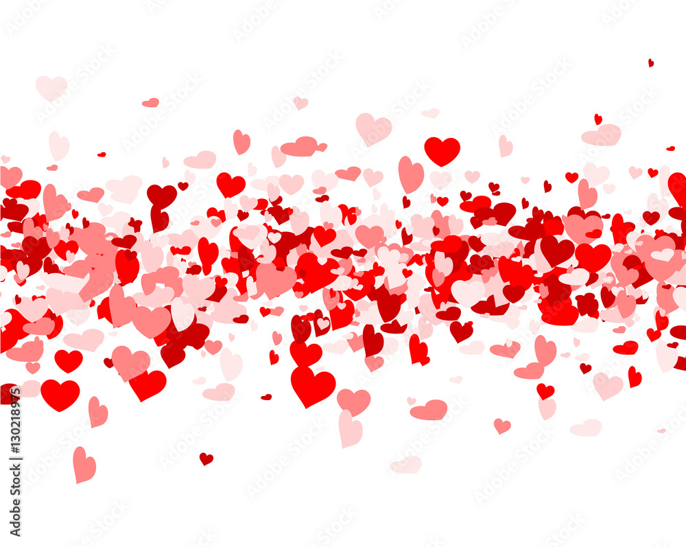 Love valentine's background with hearts.